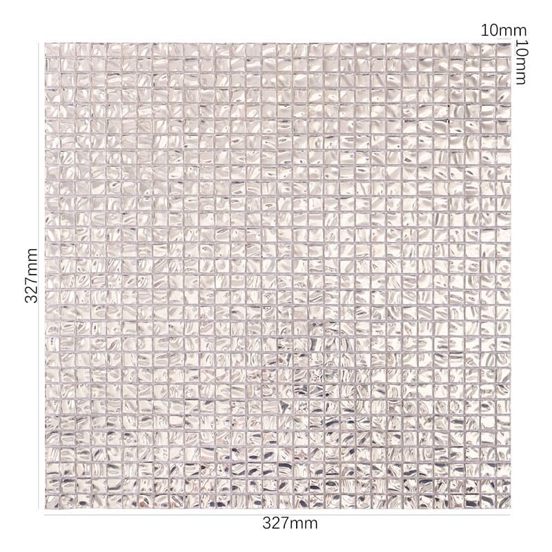サイズ入り銀色モザイクシート（327×327mm）