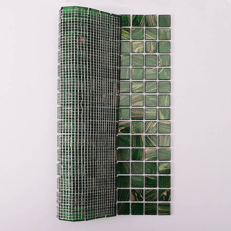裏面メッシュ構造のガラスモザイクシート