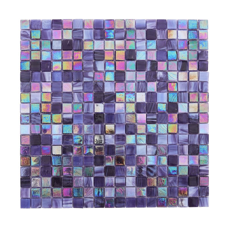 紫色のガラスモザイクタイル 全体俯瞰写真