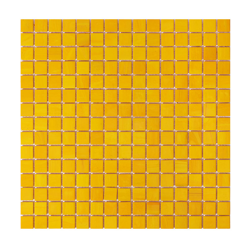 黄色のガラスモザイクタイル全体シート