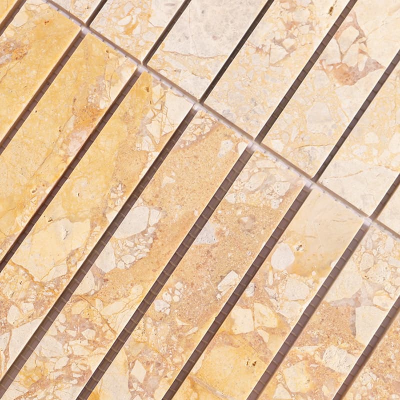 天然石模様の詳細が見えるモザイクタイル