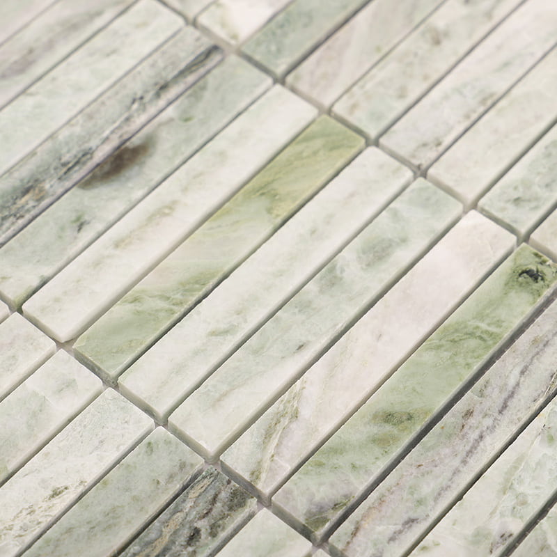 緑色大理石の自然模様と光沢の接写画像