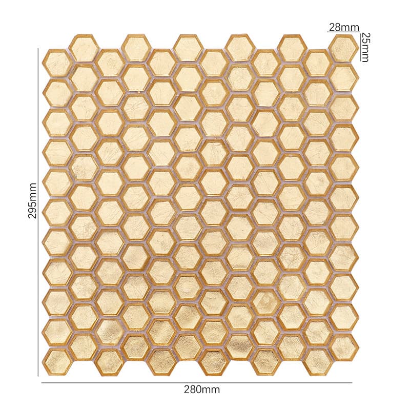 金箔モザイクタイルのサイズ図面