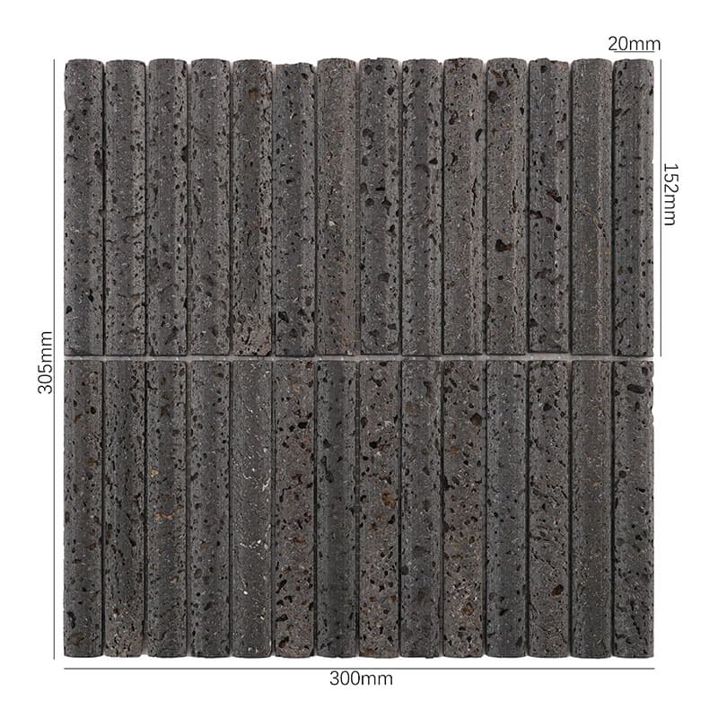 サイズ付きの火山石円弧モザイクタイル