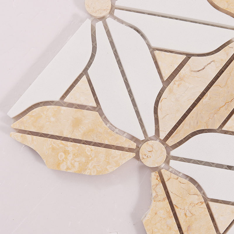 花柄モザイクのディテールアップ