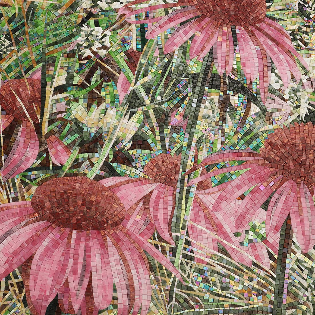 紫錘花モザイク壁画の群生部分