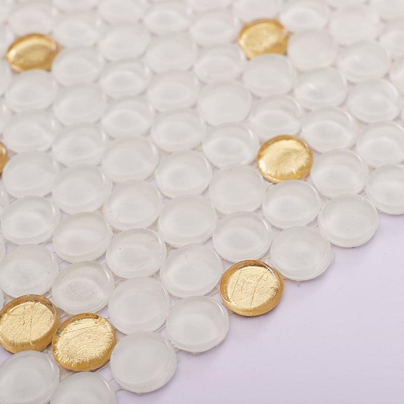 丸型モザイクの端部拡大写真