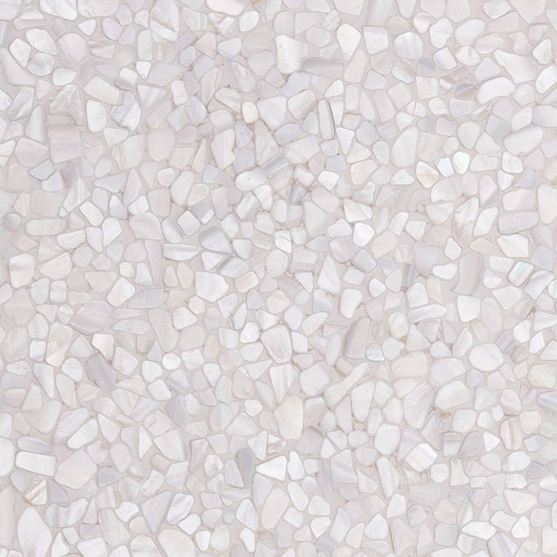 砕片天然貝殻モザイクタイル300角の表面模様