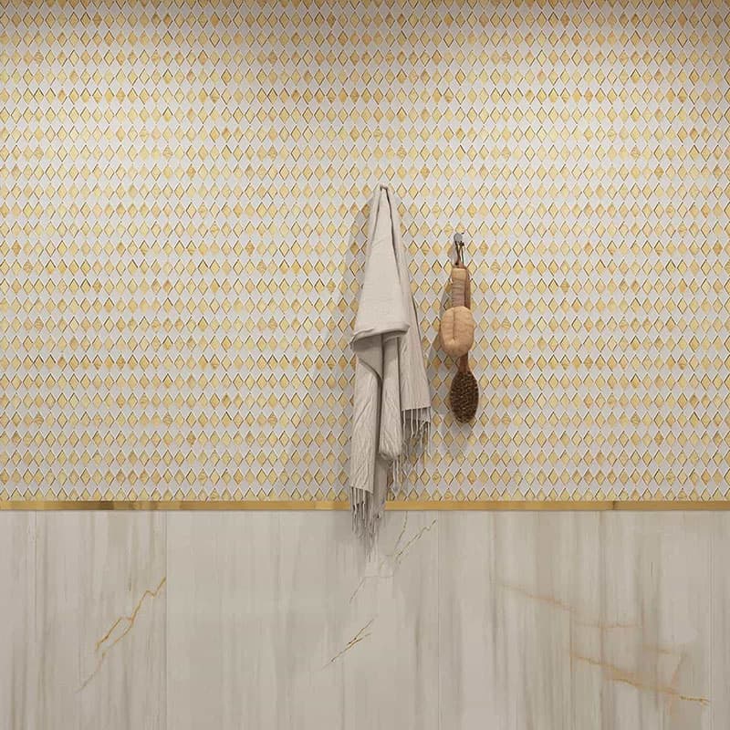 ナチュラルな空間に施工されたダイヤモザイク