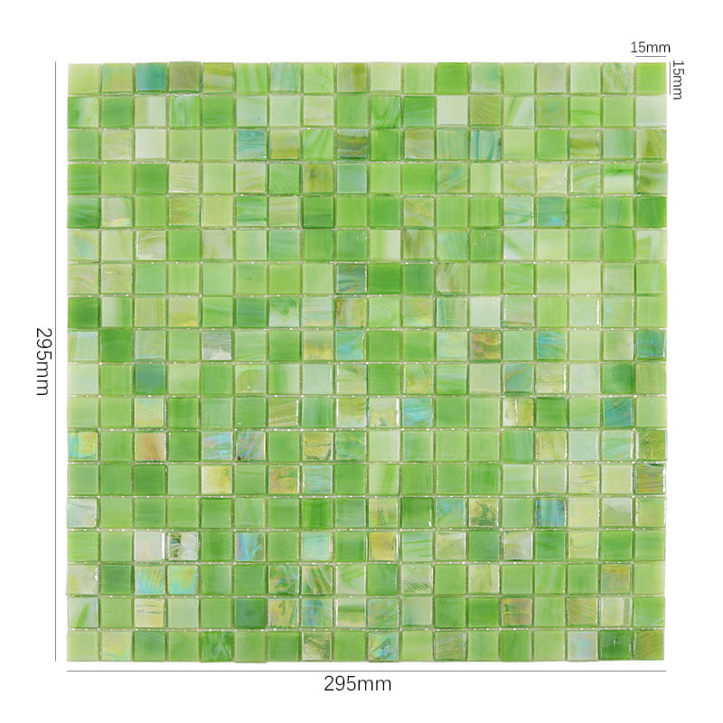 サイズ表示付き緑色モザイクタイルシート