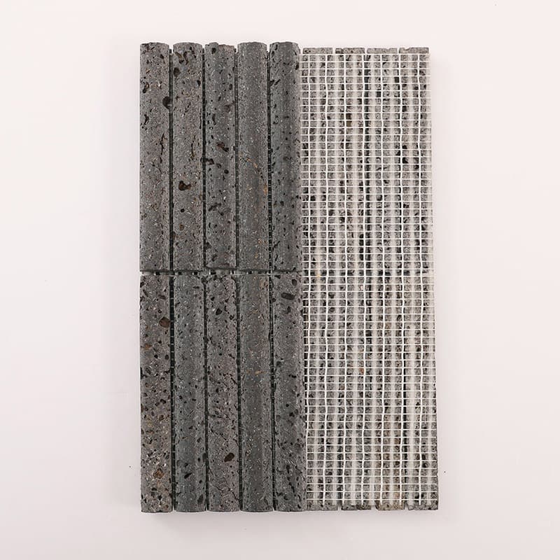 裏面メッシュ構造の火山石モザイク