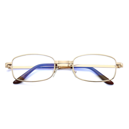 แว่นตาเก่าโลหะแบบพับได้กันแสงสีน้ำเงิน (แบบใช้ได้ทั่วไป)