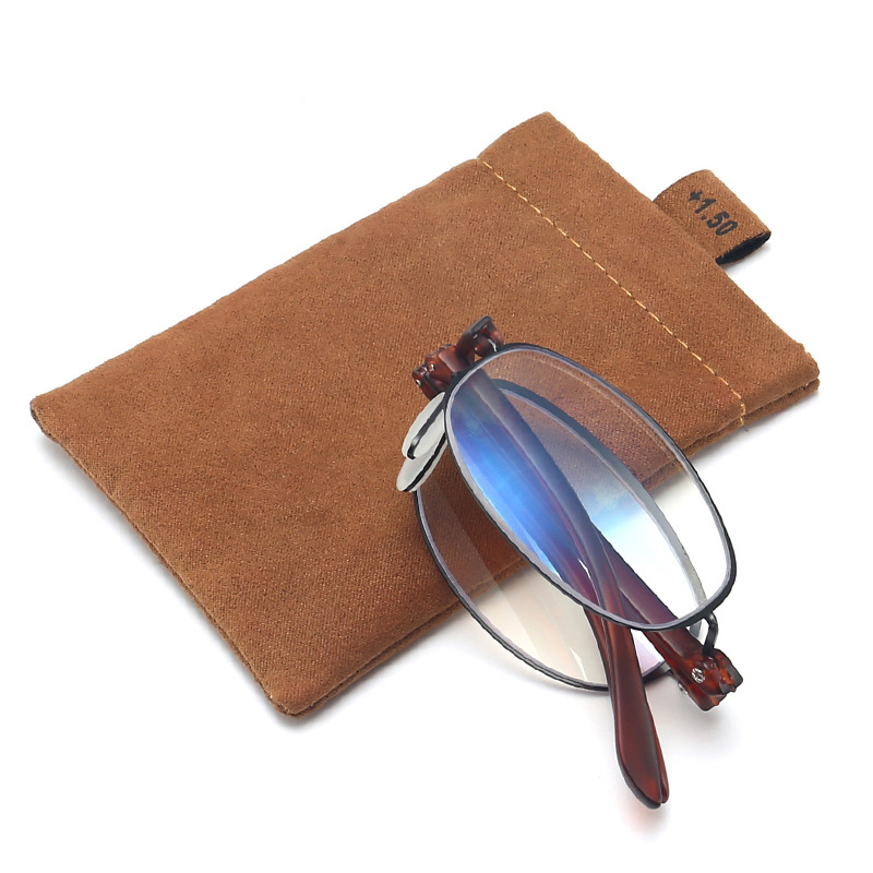 แว่นตาเก่าพับได้ปรับโฟกัสกันแสงสีน้ำเงิน (สำหรับผู้หญิง)