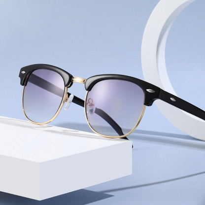 แว่นตาเก่าเลนส์โปรเกรสซีฟกันแสงยูวีและกันแสงสีน้ำเงิน