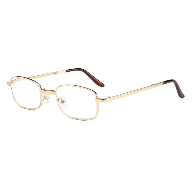 แว่นตาเก่าโลหะแบบพับได้กันแสงสีน้ำเงิน (แบบใช้ได้ทั่วไป)