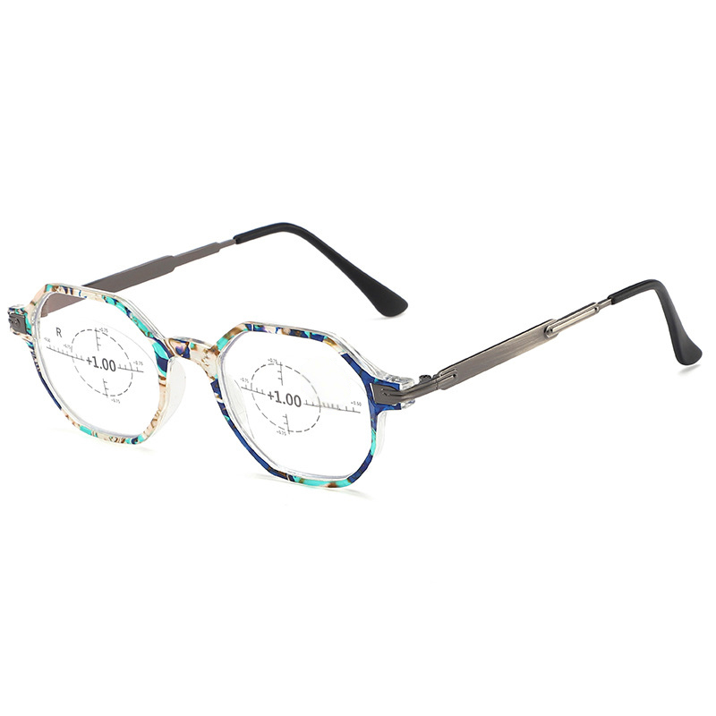 แว่นตาเก่าแนววินเทจวงโฟกัสกันแสงสีน้ำเงิน (แบบใช้ได้ทั่วไป)