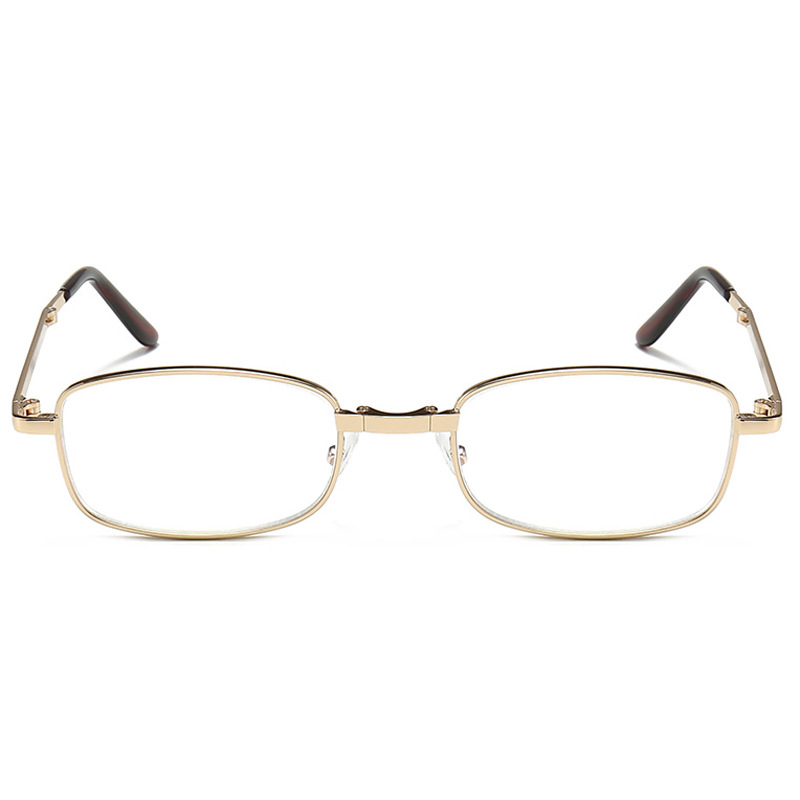 แว่นตาเก่าโลหะแบบพับได้กันแสงสีน้ำเงิน (แบบใช้ได้ทั่วไป)