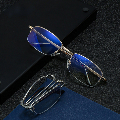 แว่นตาเก่าแบบพับได้กันแสงสีน้ำเงิน (แบบคลาสสิก)