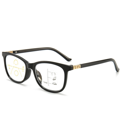 แว่นตาเก่าแบบกรอบใหญ่หลายโฟกัสกันแสงสีน้ำเงิน