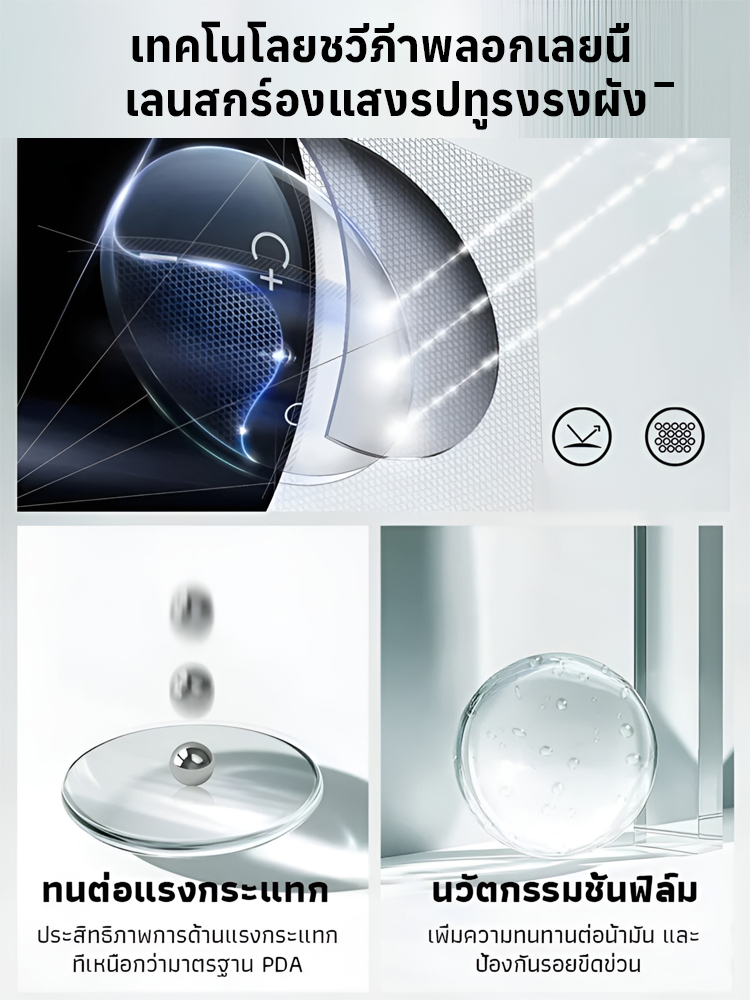 แว่นอ่านหนังสือป้องกันแสงสีฟ้า กรอบโลหะครึ่งกรอบความละเอียดสูง