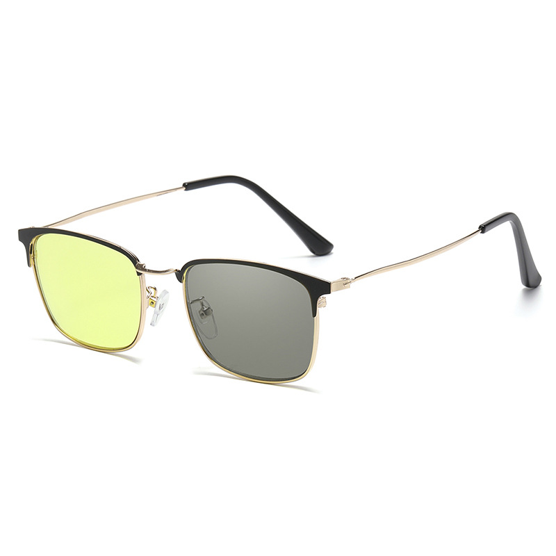 แว่นตาเก่าโลหะกันแสงสีน้ำเงินเปลี่ยนสี (หลายโฟกัส ใช้งานใกล้-กลาง-ไกล)