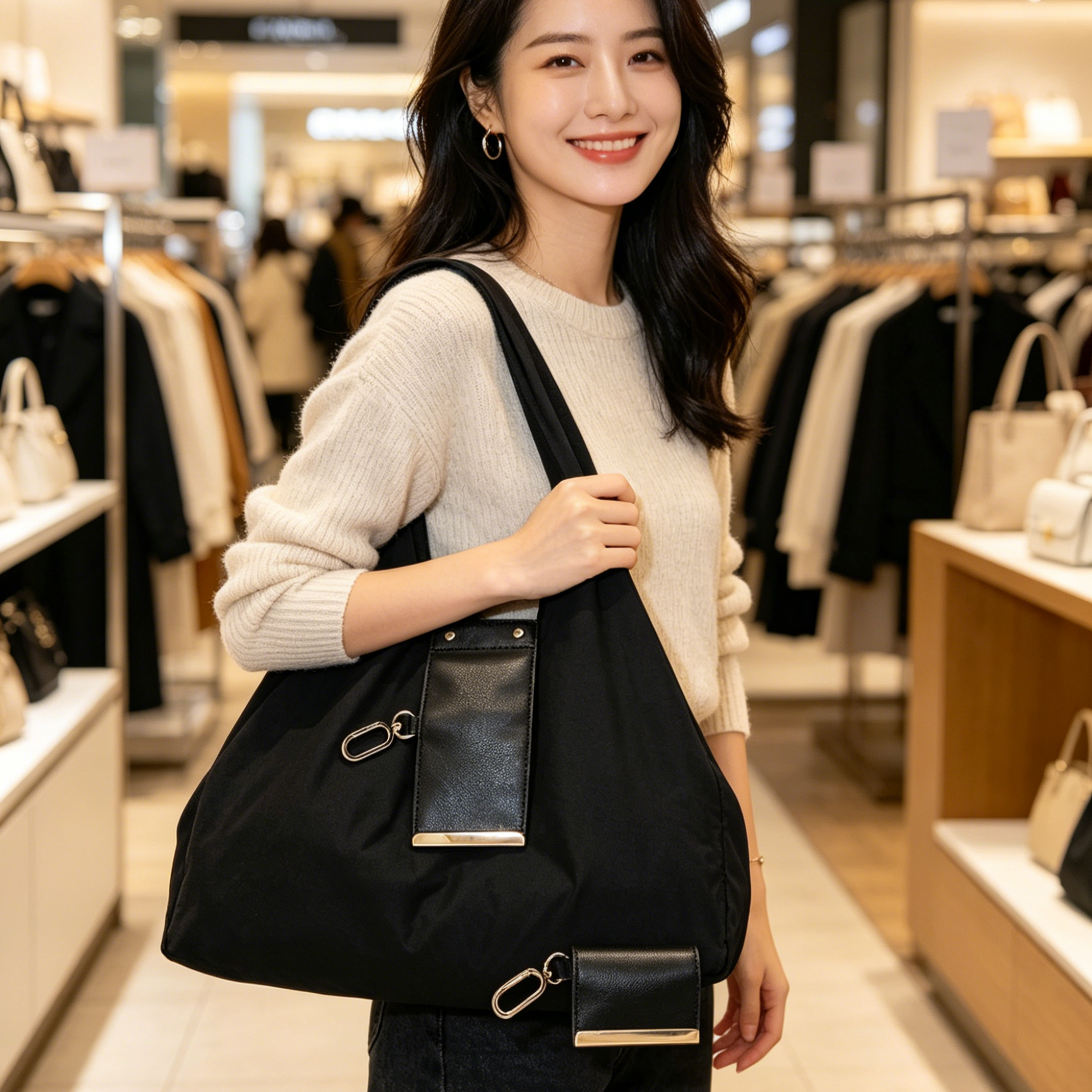 Keychain Tote Bag | Foldable Shopping Bag | Compact Pocket Tote | Water-Repellent Travel Pouch | Expandable Grocery Bag | Heavy-Duty Shoulder Bag | Mini Keychain Pouch