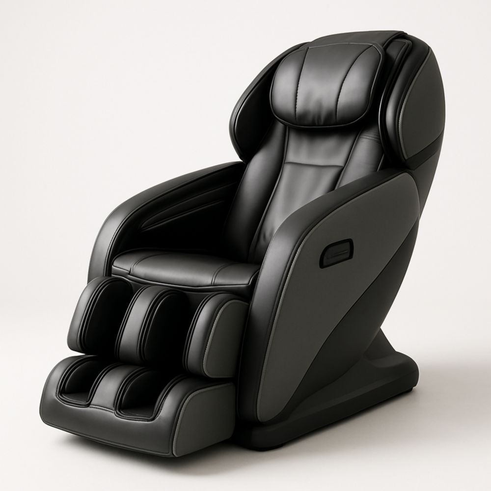 Black PU Leather Massage Recliner Chair