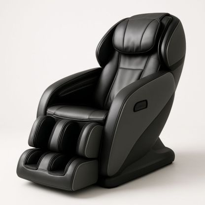 Black PU Leather Massage Recliner Chair