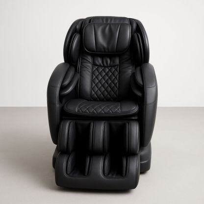 Black Recliner Massage Chair Faux Leather Full Body Multi-Function
