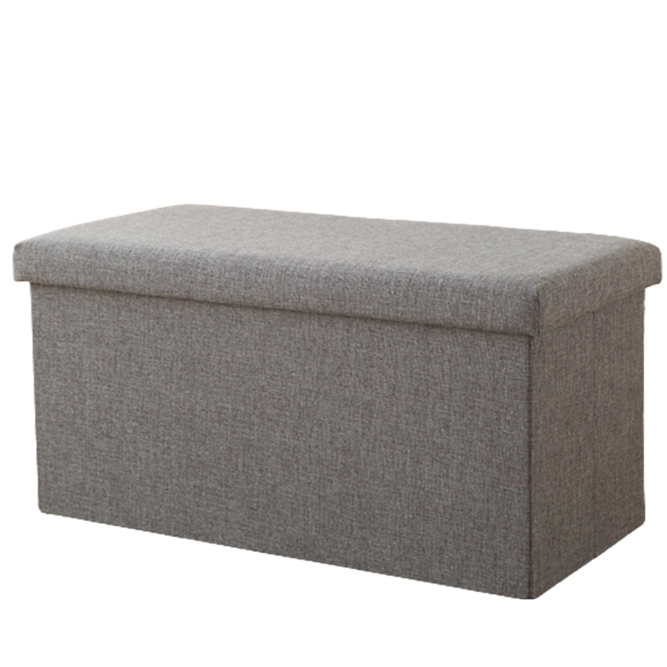 Foldable fabric storage stool