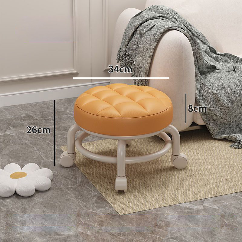 Silent caster low stool