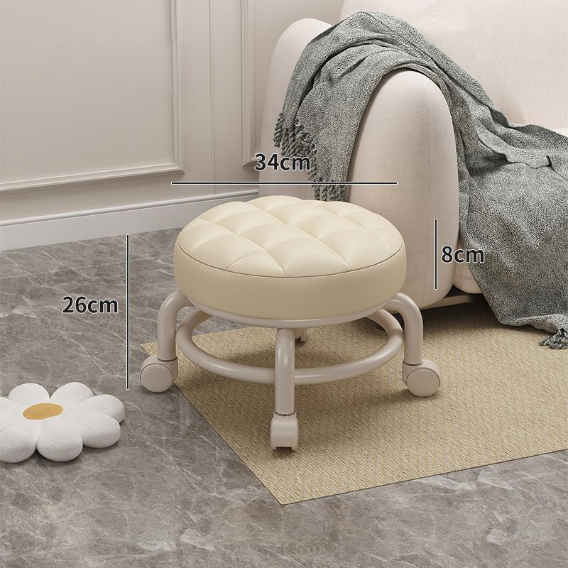 Silent caster low stool