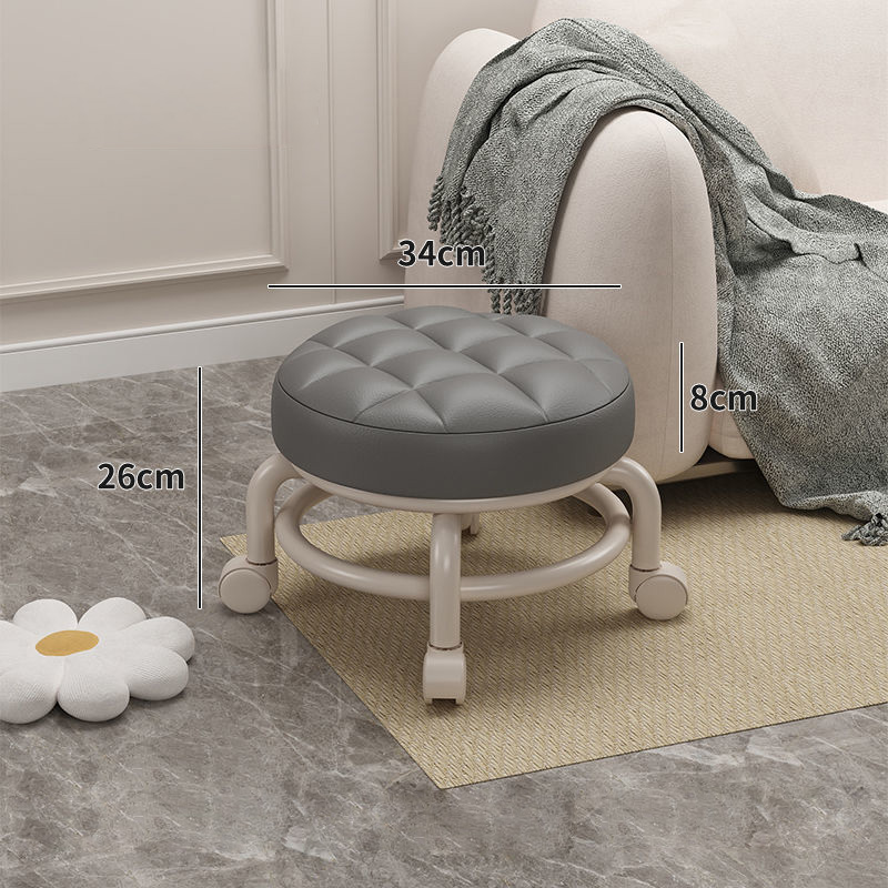 Silent caster low stool