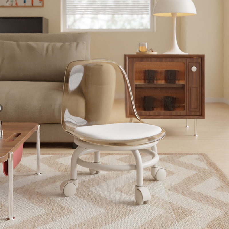 Transparent acrylic swivel home small stool