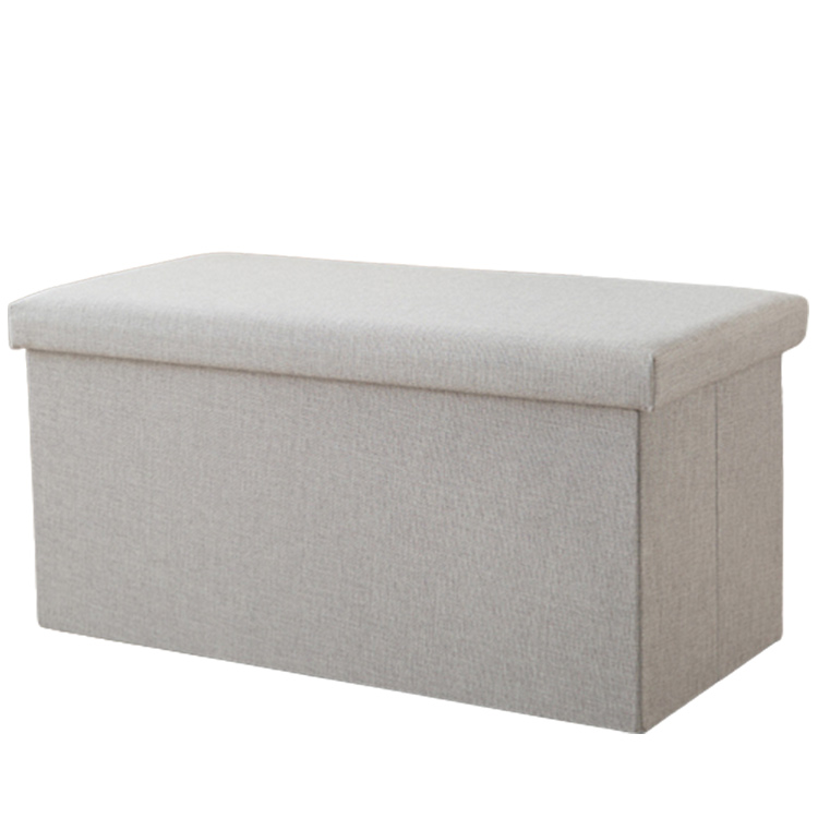 Foldable fabric storage stool