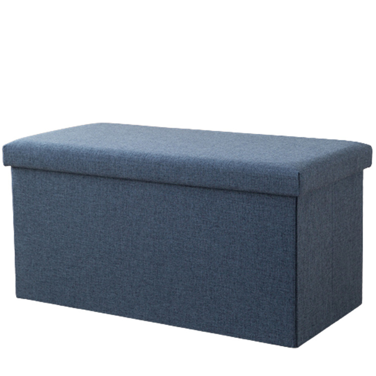 Foldable fabric storage stool