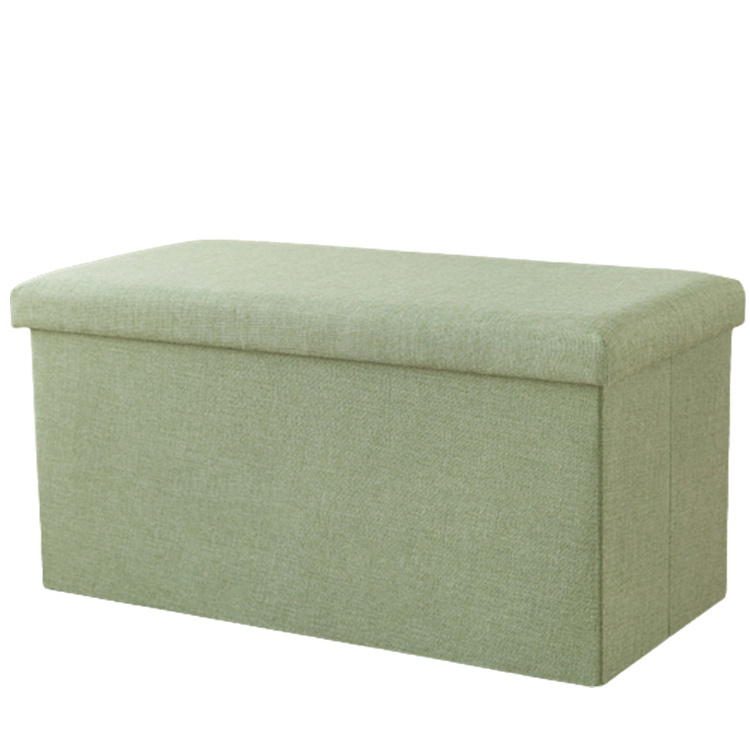 Foldable fabric storage stool
