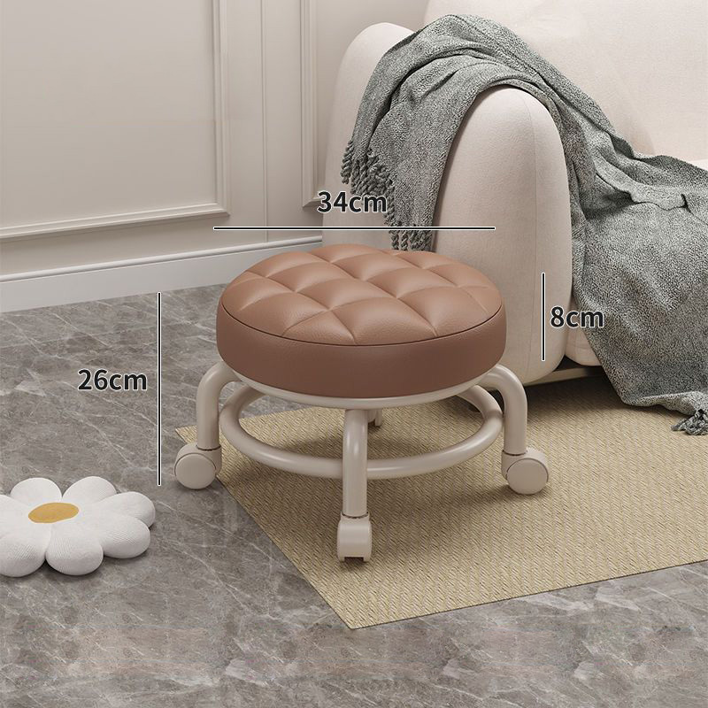 Silent caster low stool