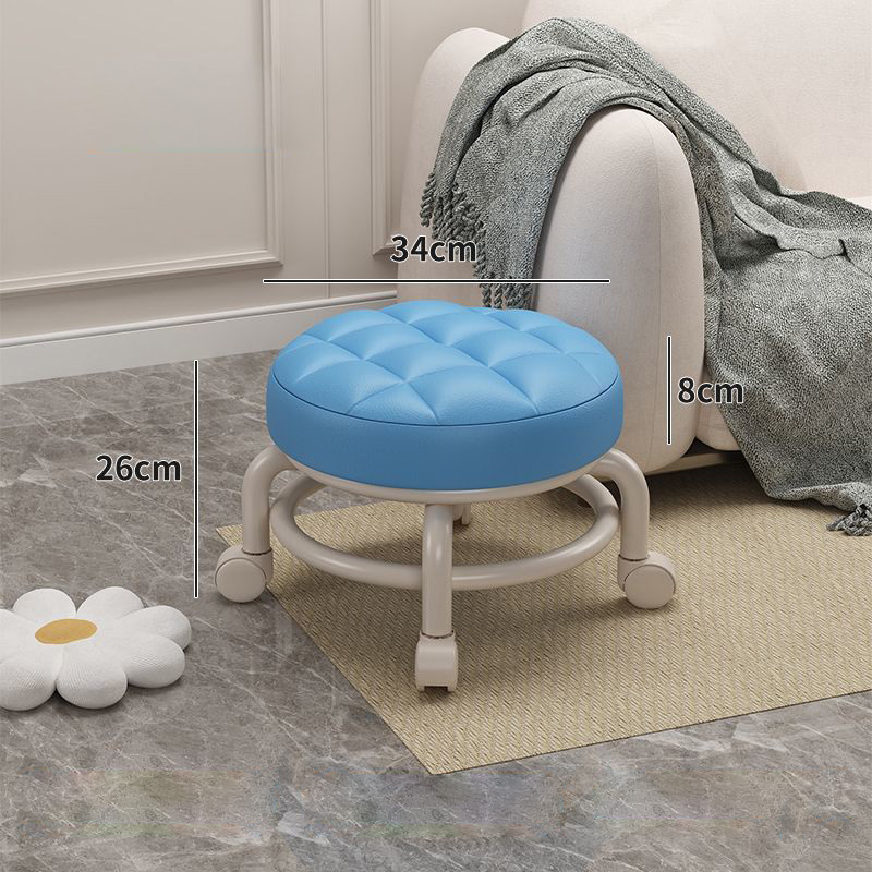 Silent caster low stool