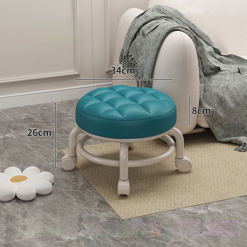 Silent caster low stool