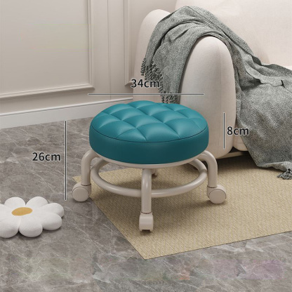 Silent caster low stool