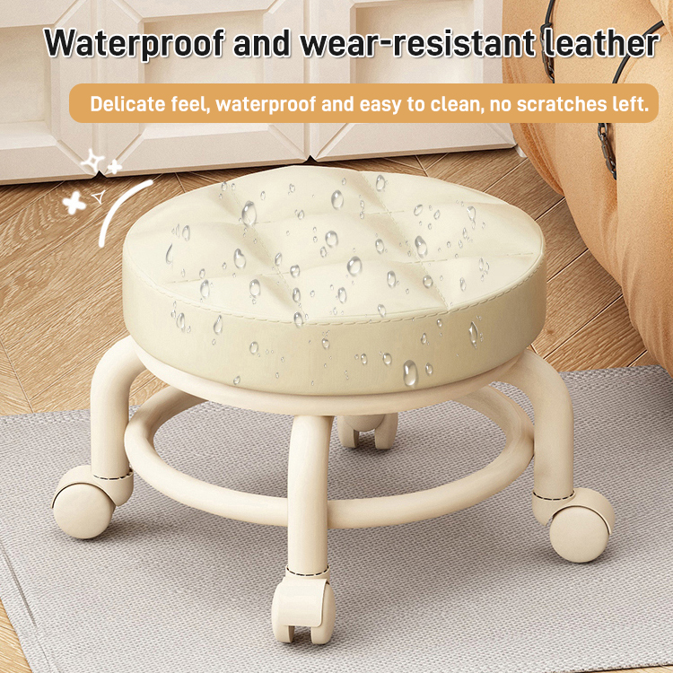 Silent caster low stool