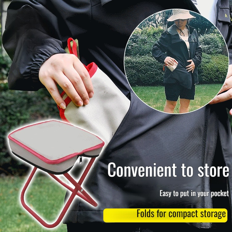 Travel Camping Picnic Folding Chair Portable Small Bench Chair Zipper Bag Outdoor Pen