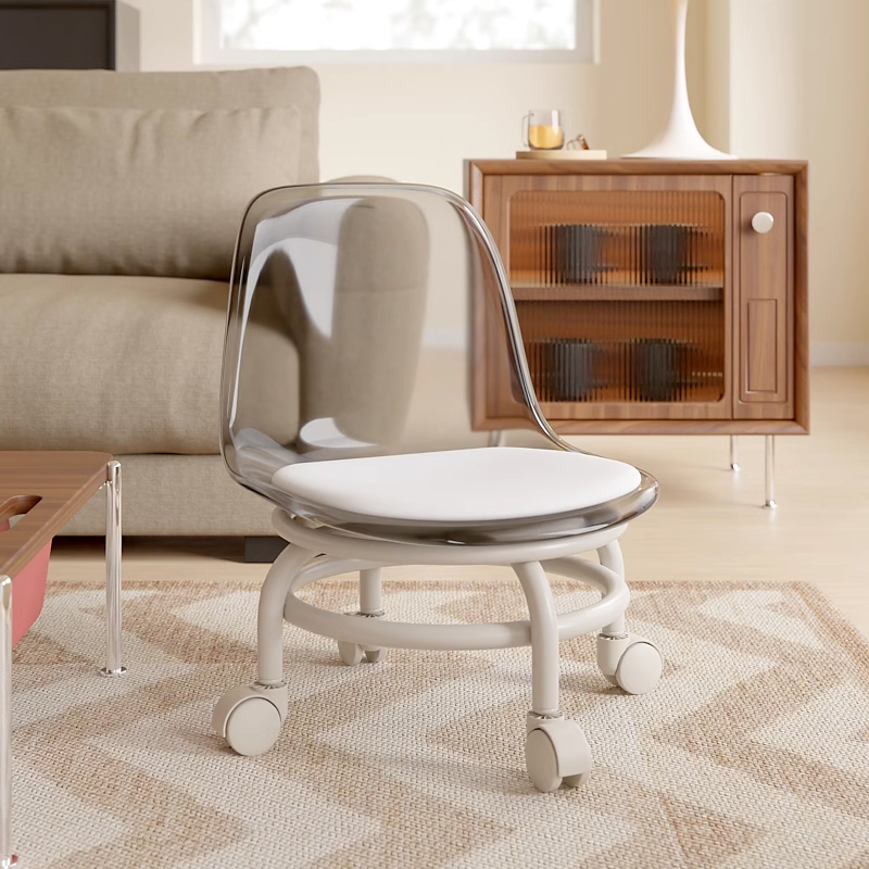 Transparent acrylic swivel home small stool