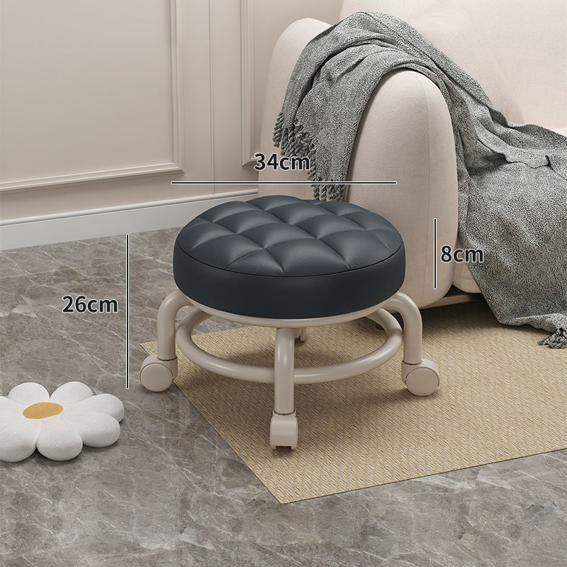Silent caster low stool