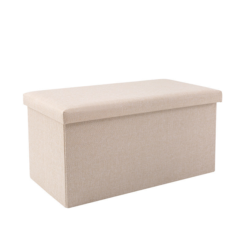 Foldable fabric storage stool