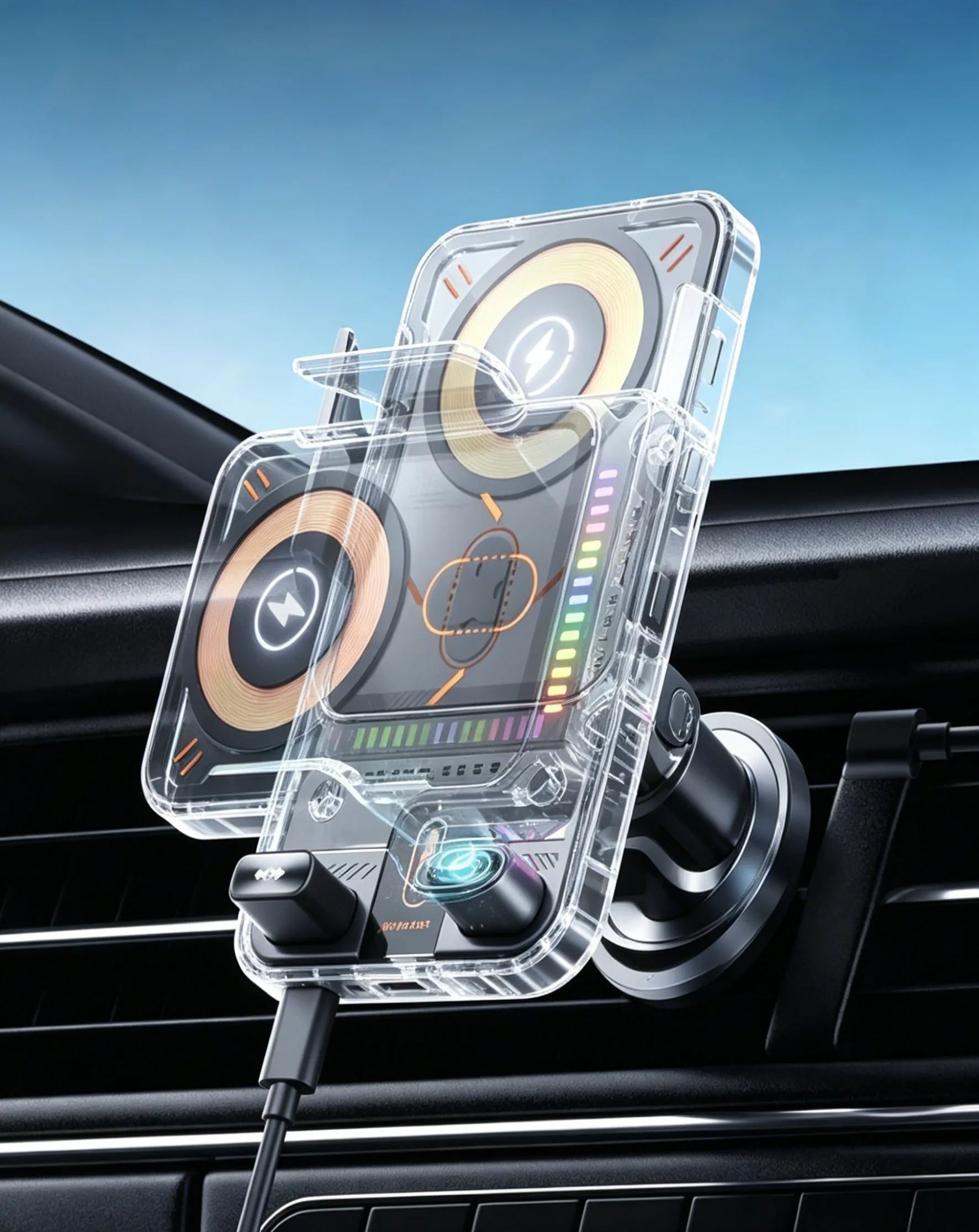 Wireless fast charging car phone holder