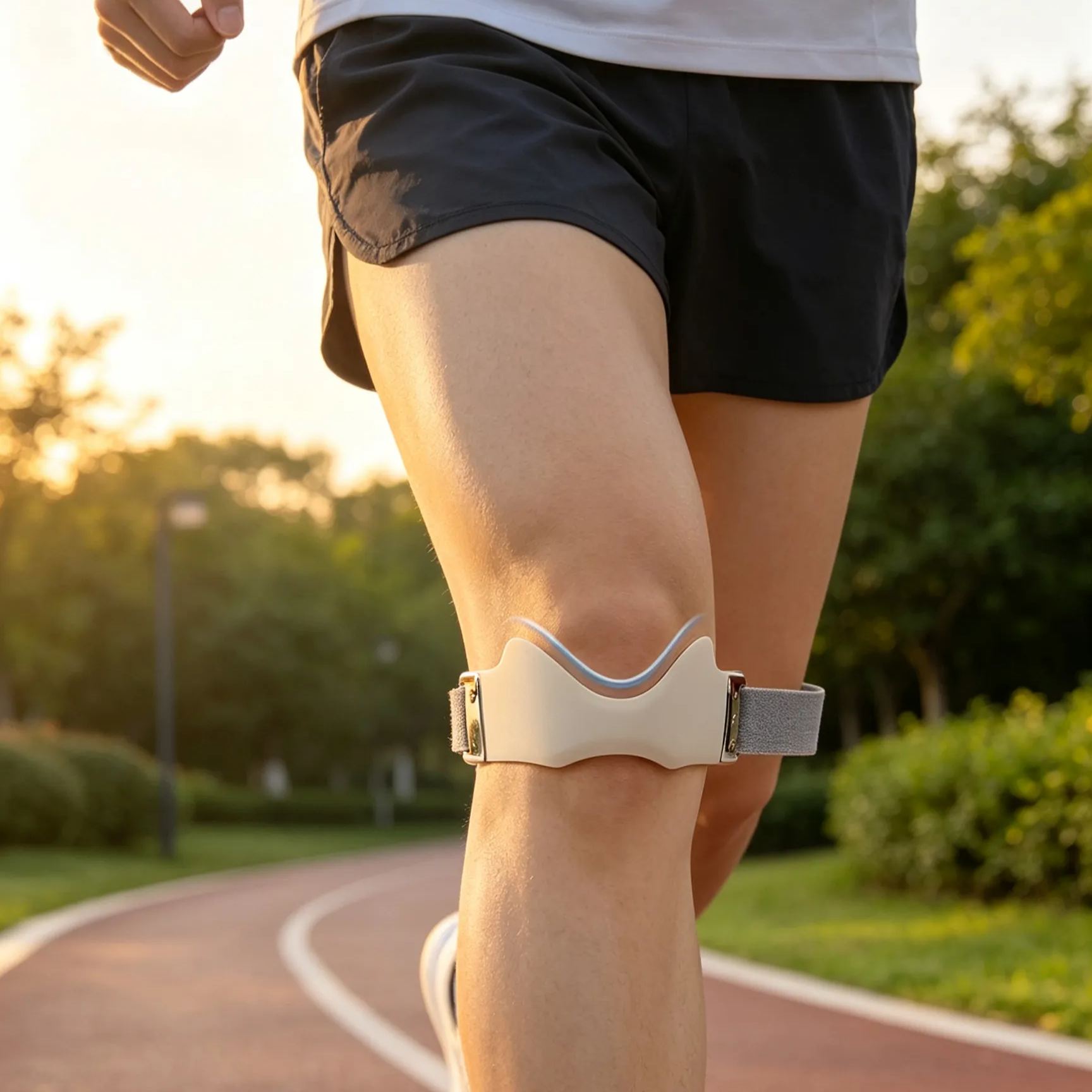 Airbag silicone patellar brace, professional-grade knee brace for sports, knee joint protection, bre