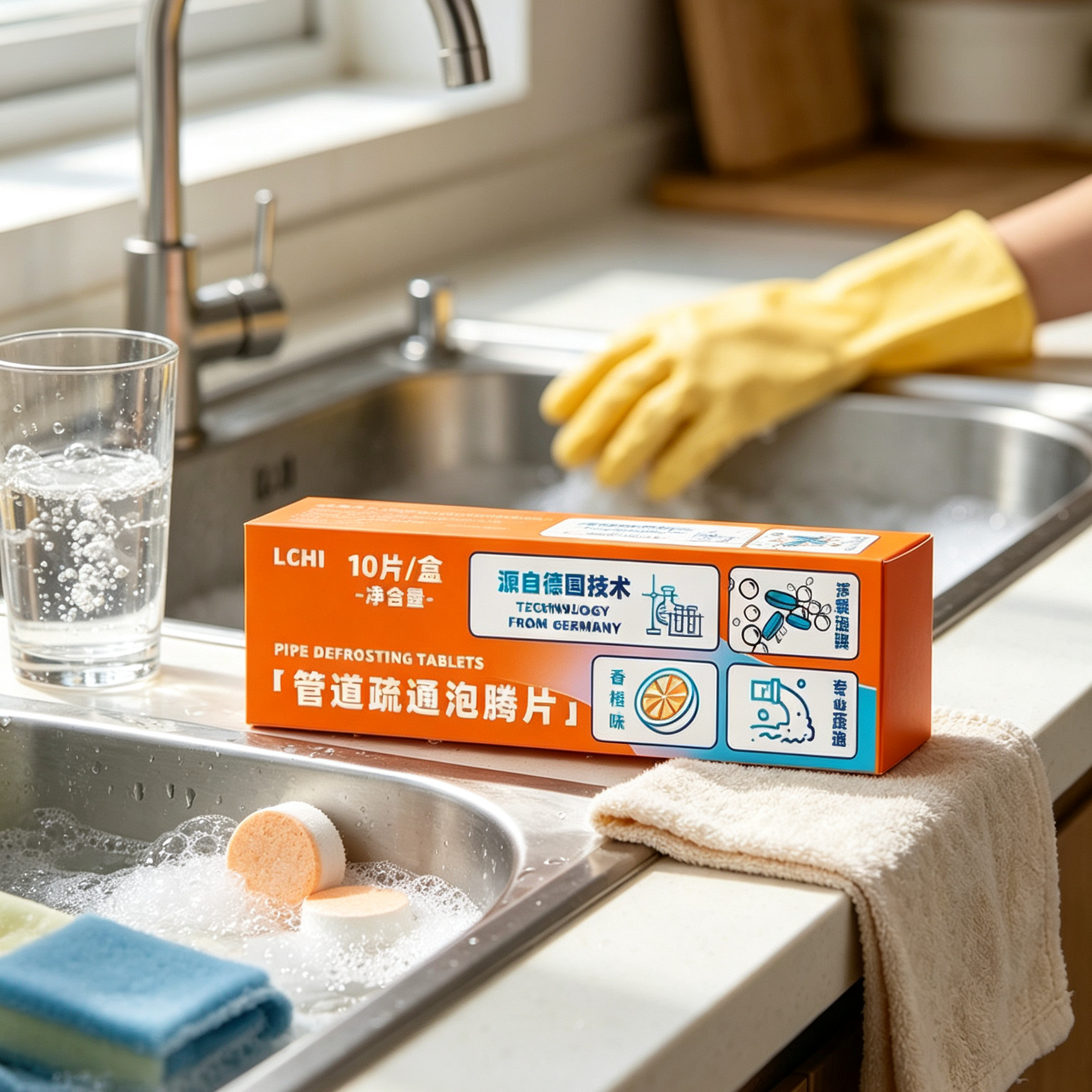 Active Oxygen Drain Cleaning Tablets – Fast Pipe Clog & Odor Remover