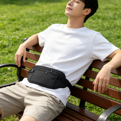 Slim Anti-Theft Waist Bag | Hidden Money Belt | Waterproof & Breathable Running Pouch | Unisex Discreet Security Bag